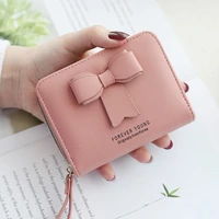 2021 leather women wallet hasp bowknot coin pocket purse women wallets cards holders luxury brand wallets designer purse