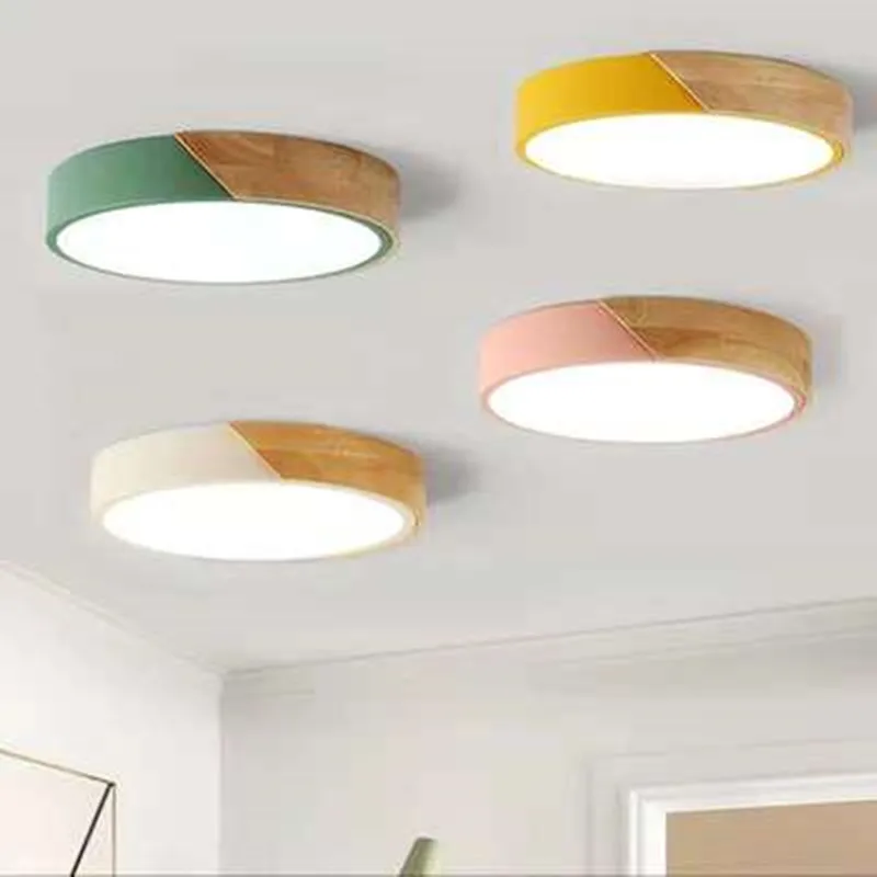 Скандинавский дуб приложение с регулируемой яркостью светодиодные потолочные