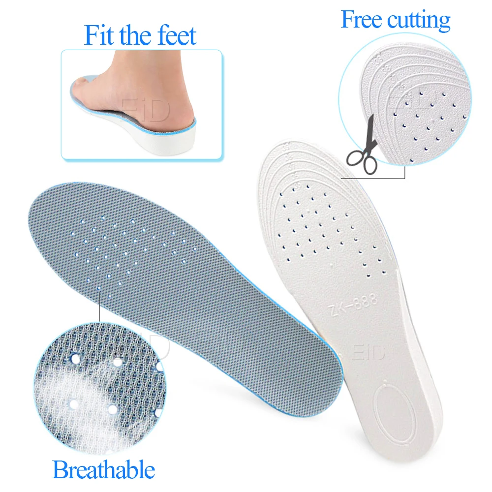 EiD Height increase insoles for men/women 1/2/3.5 cm up invisiable arch support orthopedic Elevator insoles shock absorption Pad