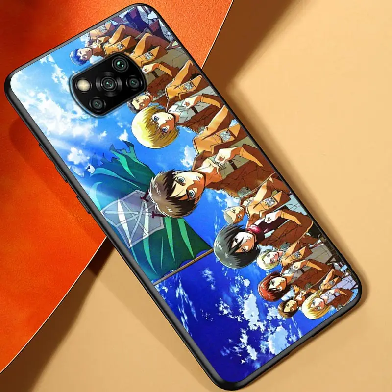 anime japanese attack on titan for xiaomi poco m3 m2 c3 x3 nfc f2 f3 pro x2 f1 pro mi play mix 3 a3 a2 a1 6 5 lite phone case free global shipping