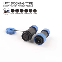 lpsp20 ip68 docking waterproof connector cable connector plugsocket male female connectors set 2 7 pin no welding quick wiring