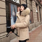 Женское зимнее пальто ISENMAL с капюшоном и меховым воротником, длинная хлопковая парка, Женская куртка, одежда для женщин