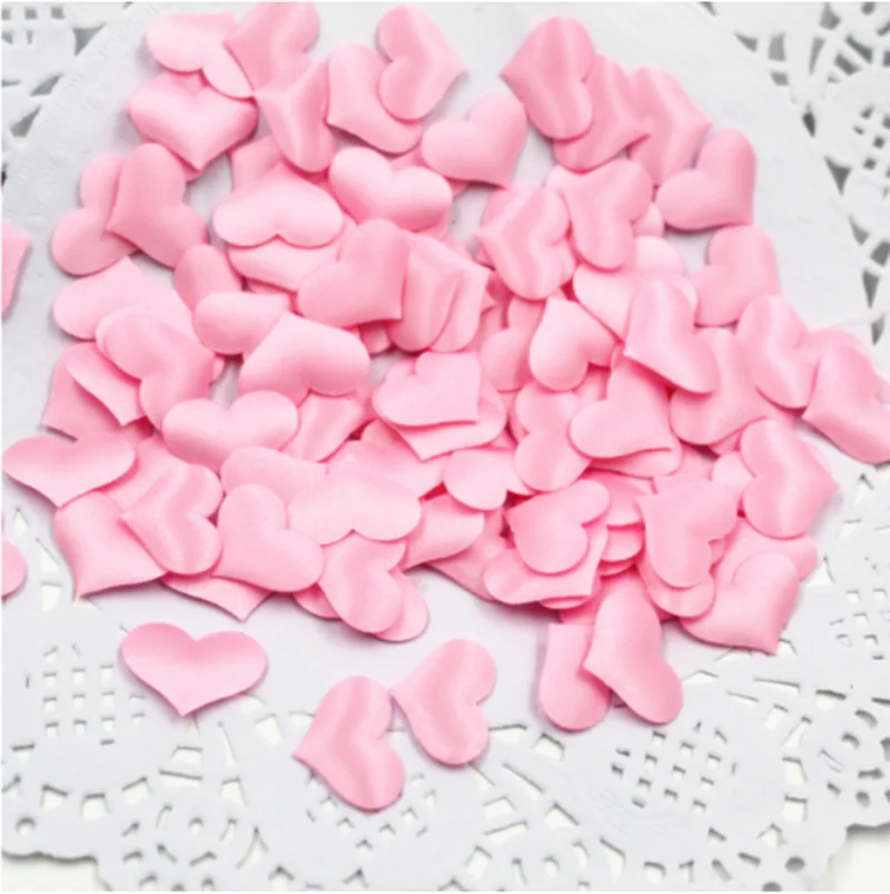 Pink 100 шт./пакет Романтический губка сатиновая ткань лепестки в форме сердца свадебные конфетти стол кровать на День святого Валентина Рождественские украшения на хэлоуин, популярный товар - Цвет: Pink