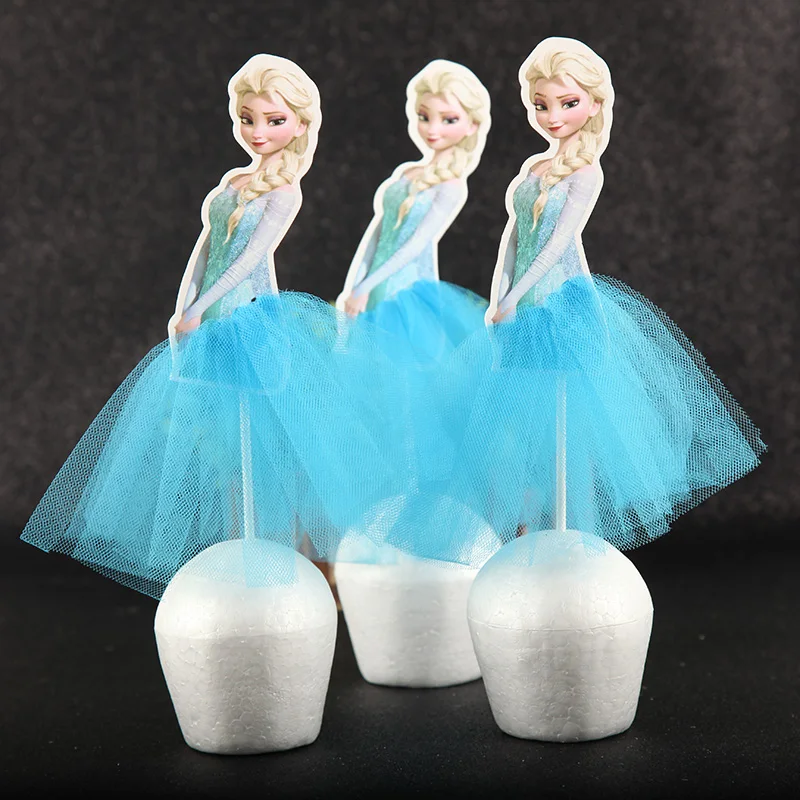 Disney Frozen Elsa and Anna Princess Theme Happy Birthday Party Decorations Kids Girl Party Supplies Decoration Tableware Set