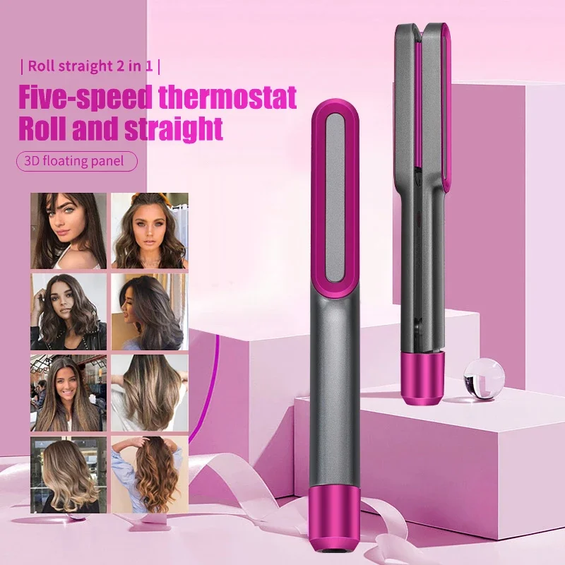 

3D Floating Plate Hair Curling Iron Ceramic PTC Heat Professional Hair Flat Iron 2 In1 Hair Straightener For All Haircomb Styler