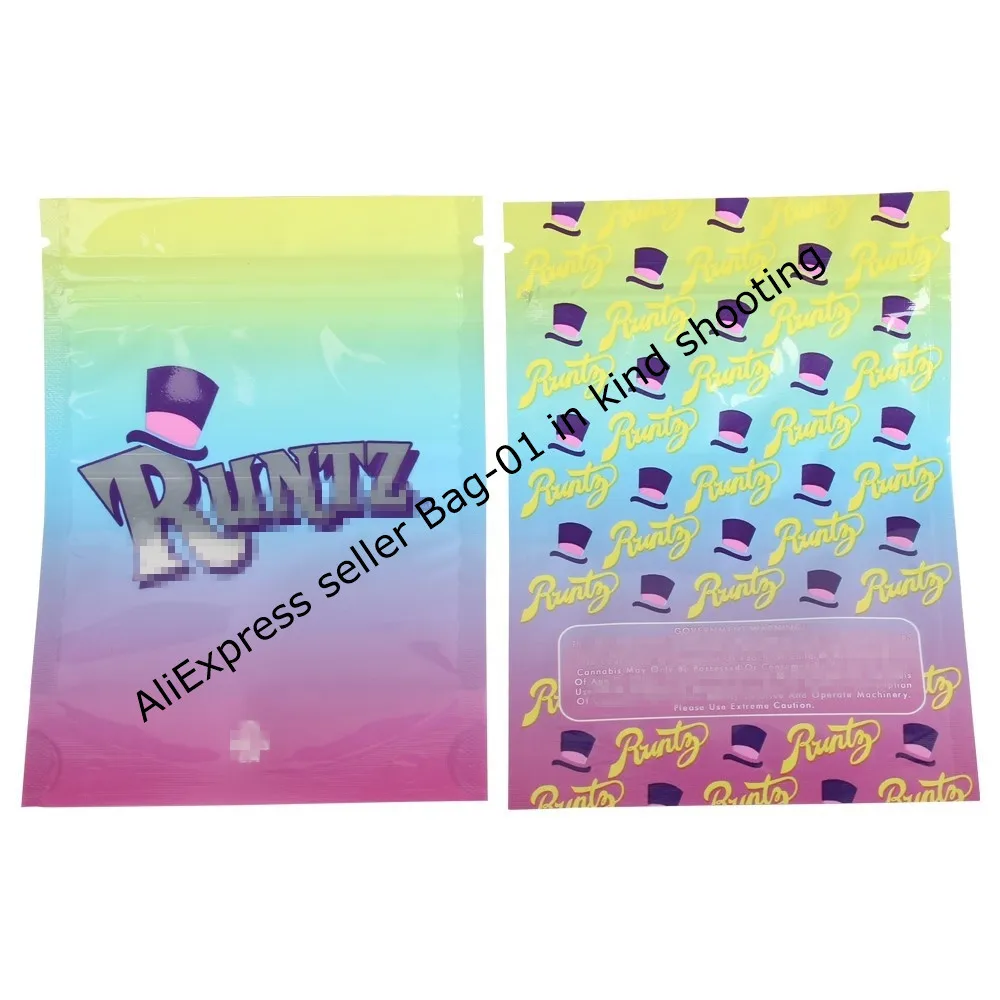 Запах стойкий майлар Ziplock Жара загерметизируйте мешки мешок Runtz 4x3 2 дюймов 3 5