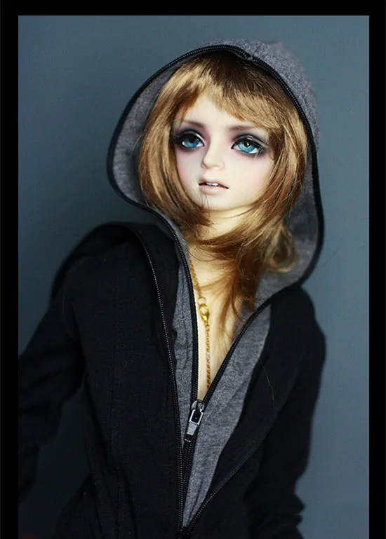 

BJD Doll clothes apply to 1-3uncle fake two-piece double-zipper hoodie jacket doll accessories
