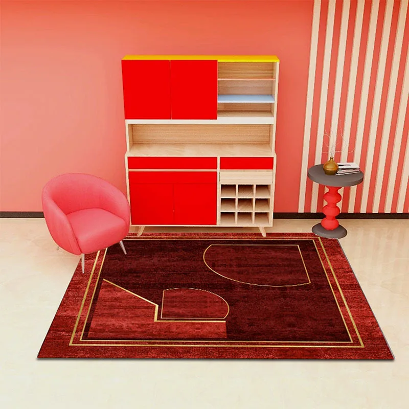 

Big Carpet Rug For Living Room Nordic Classical Geometric Non Slip Bedroom Kitchen Bathroom Mildew Proof Safety Floor Protection