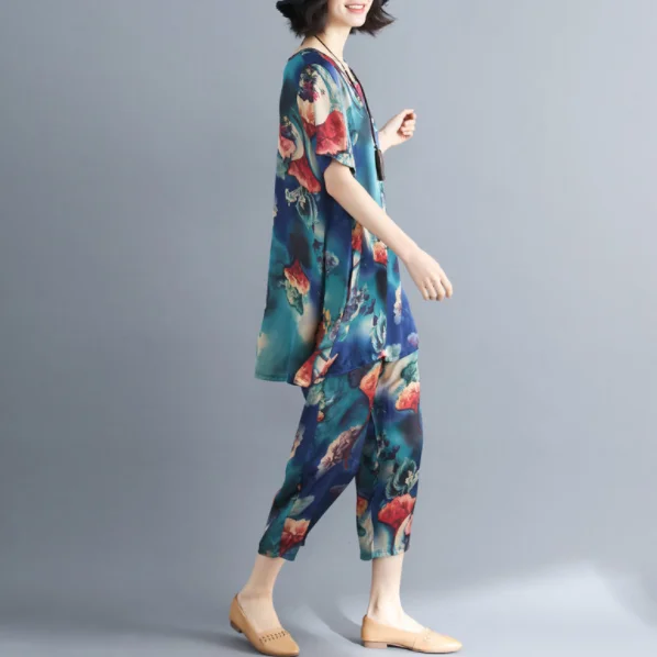 Летние женские свободные костюмы Новое поступление гладкие шелковистые тонкие