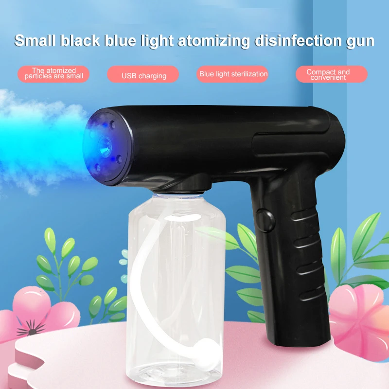 

New 260ML Wireless Disinfection Spray Handheld Portable USB Rechargeable Nano Atomizer Home Purple Light Sterilization Spray