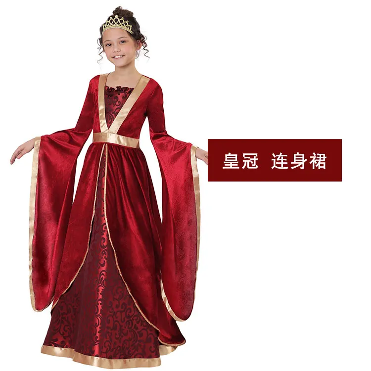 

Halloween children's day school stage play performance children's Renaissance girl girl princess noble costume