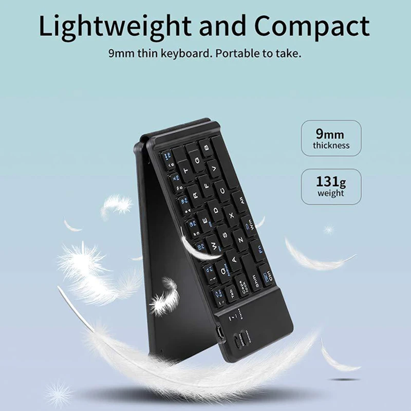 

New Foldable Wireless Bluetooth Keyboard Rechargeable Mini Portable Touchpad for Tablet DOM668