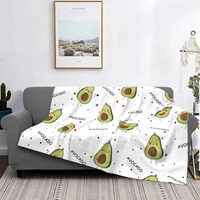 cute kawaii avocado blankets avocados lover wool throw blankets bed sofa printed soft warm bedspreads