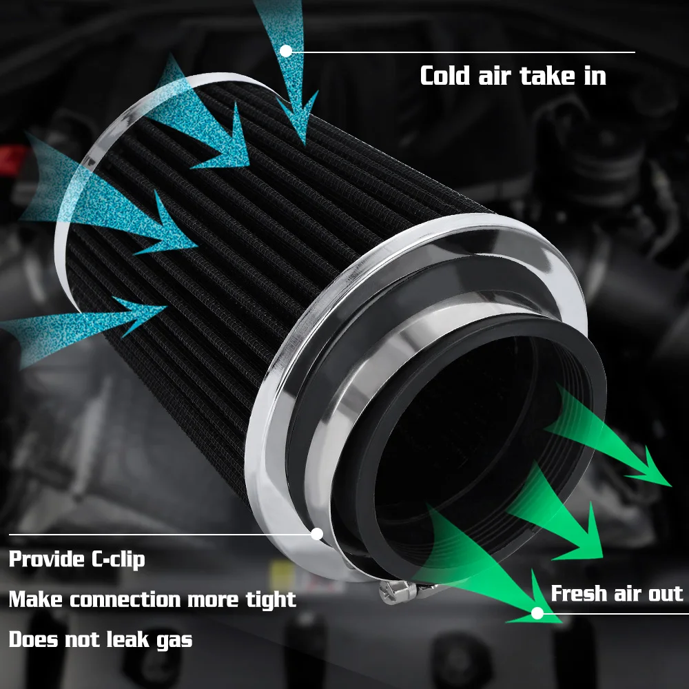 Универсальный интерфейс мотоциклетные воздушные фильтры 12 мм Серебряный