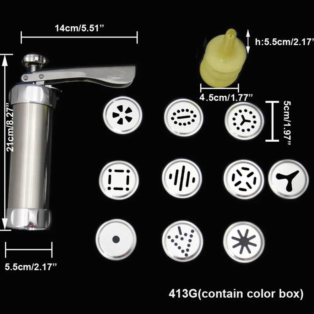 

Biscuit maker Cookie Press Maker Cookie Mold Gun Cookie mould Kitchen Mold Durable Baking Stainless Steel Dessert Decorationx