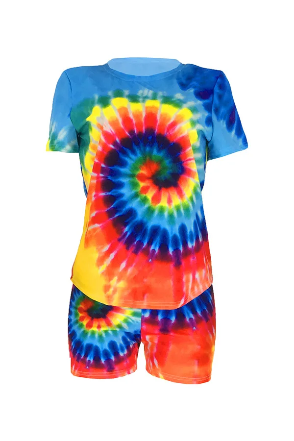 Женский новый летний черный с дырками галстук краситель 3d принт короткий рукав o