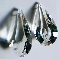 5pcs 76mm clear glass crystal prism top quality k9 diy chandelier pendant part lamp prisms window wedding hanging ornament
