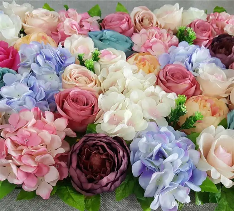 Новый Модный свадебный цветок на стену с подставкой черная железная Складная