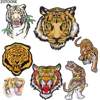 zotoone big tigers back patch on clothing vintage iron on patches for clothes appliques punk print on t shirt diy applications e