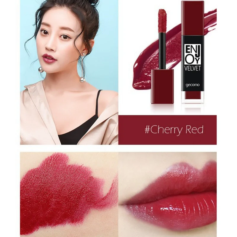 5 Color Matte Liquid Lip Tint Set Gift Box Velvet Long Lasting Stick Gloss Red Nude Kit Cosmetic Beauty.w | Красота и здоровье