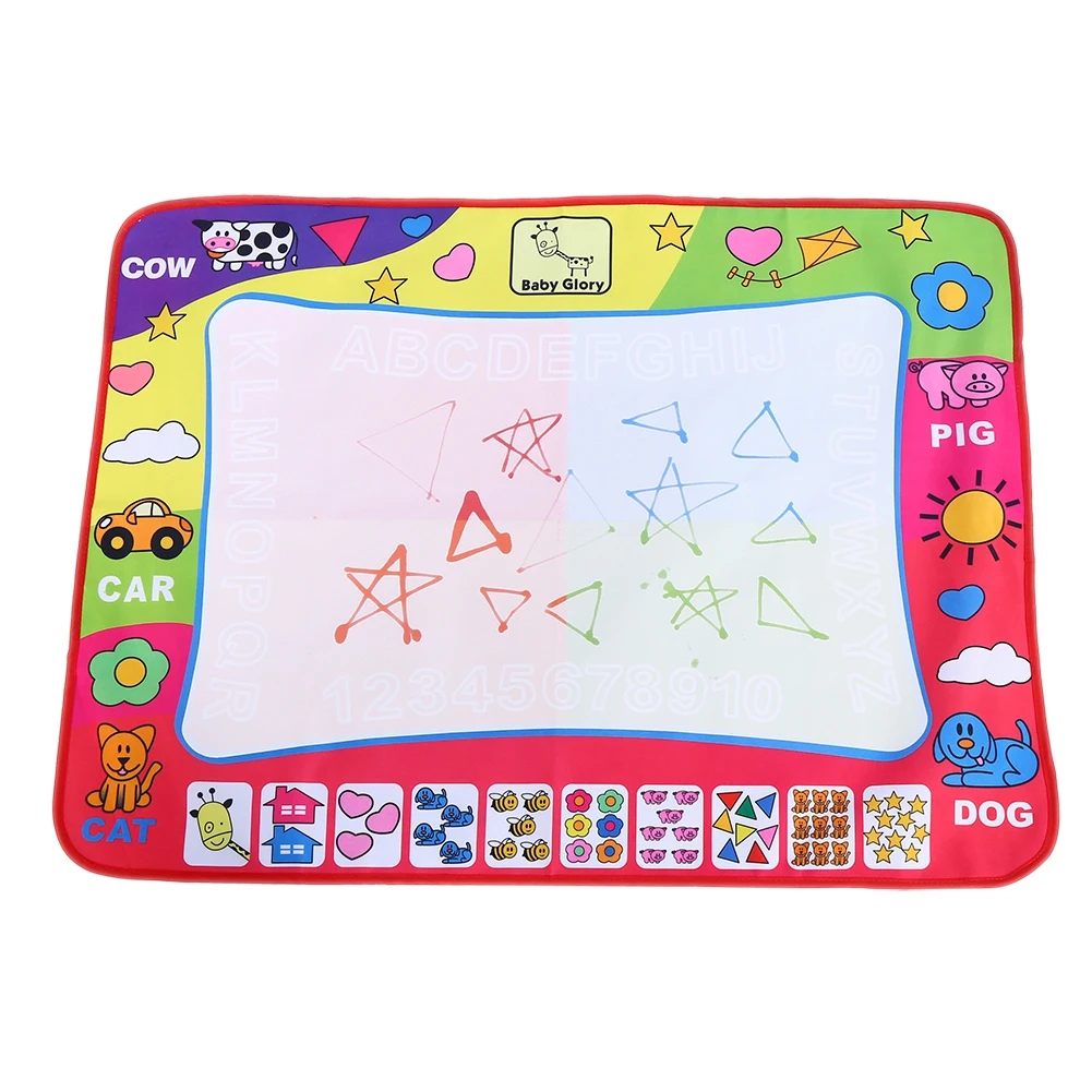 

BIG Funny Magic Water Drawing Coloring Book Doodle Mat with 2 Magic Pen Painting Drawing Board For Kids Toys Birthday Gift