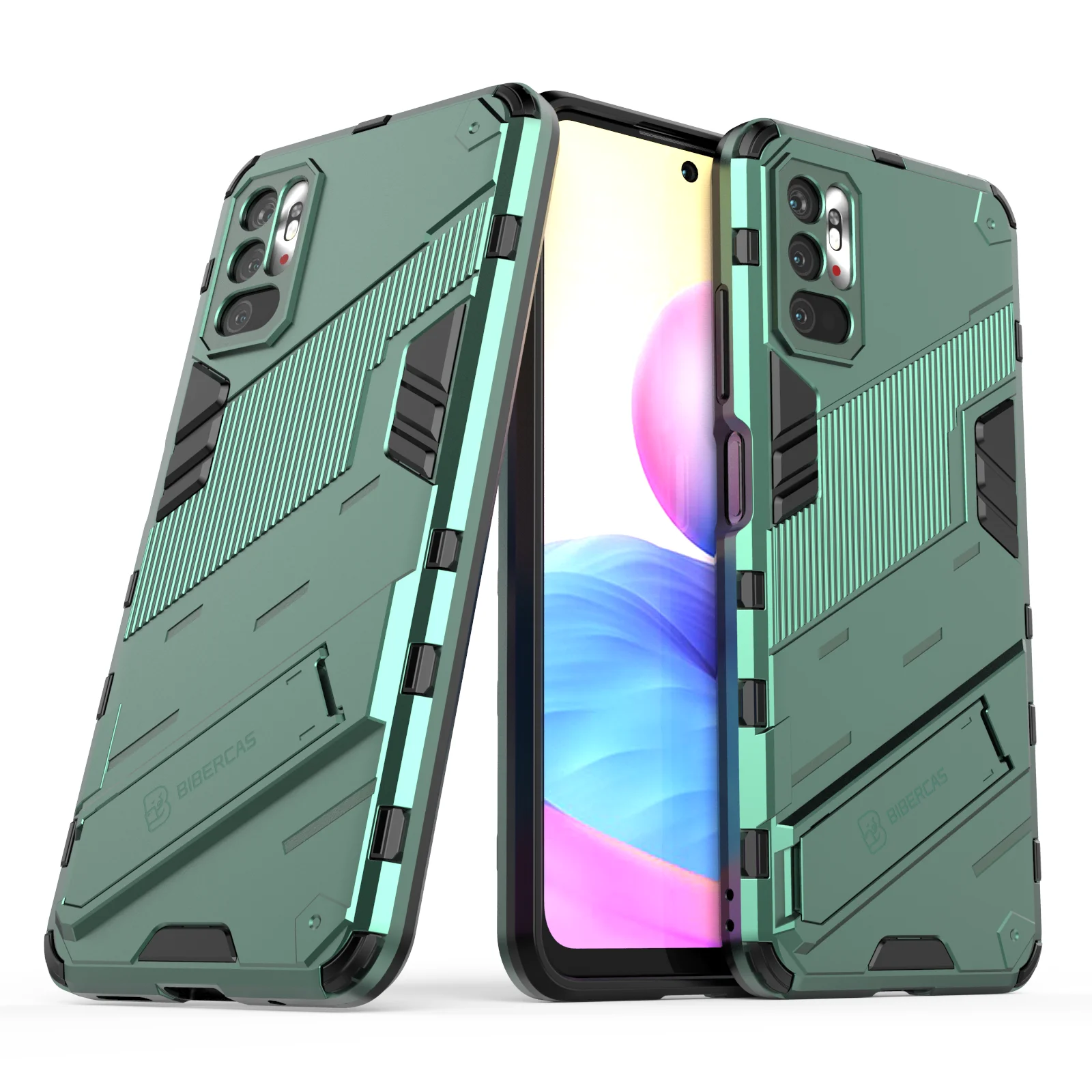 

Phone Case For Xiaomi Redmi Mi Pocophone X3 NFC Note 11T 9 10 10S 9S 11 Pro Plus Max 4G 5G Shockproof Armor Rugged Bracket Cover