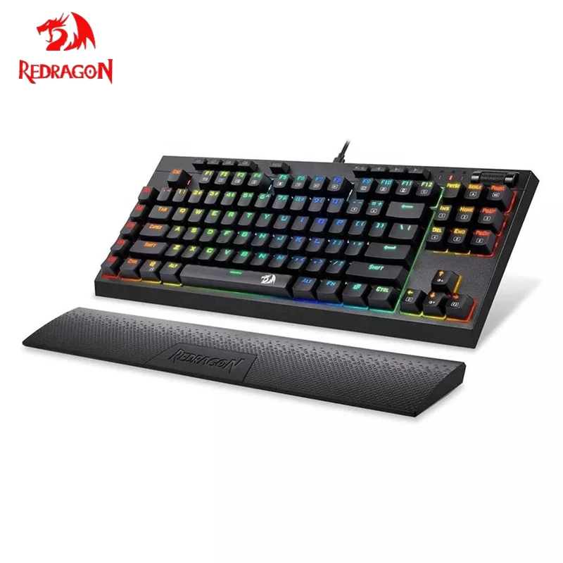Redragon Broadsword K588 RGB подсветка USB Проводная игровая механическая клавиатура 102 клавиши синий переключатель ПК