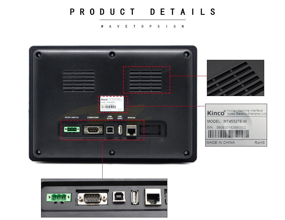 Kinco MT4532TE MT4532T HMI Сенсорный Экран 10,1 дюймов 1024x600 Ethernet 1 USB хост интерфейс человека машины