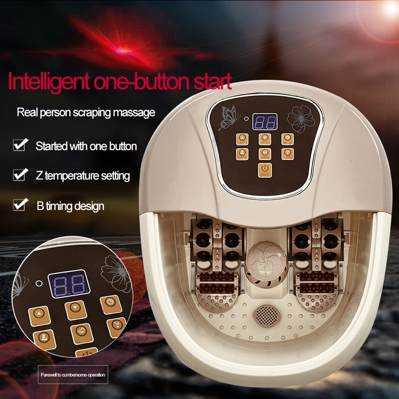 

Electric Self-Heated Foot Basin Automatic Massage Electric Foot Massager Relieve Leg Fatigue Footbath Pedicure Health Care Tool