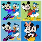 Алмазная картина сделай сам Disney с Микки Маусом и Дональдом Даком стразы, Набор для вышивки крестиком, детская ручная вышивка