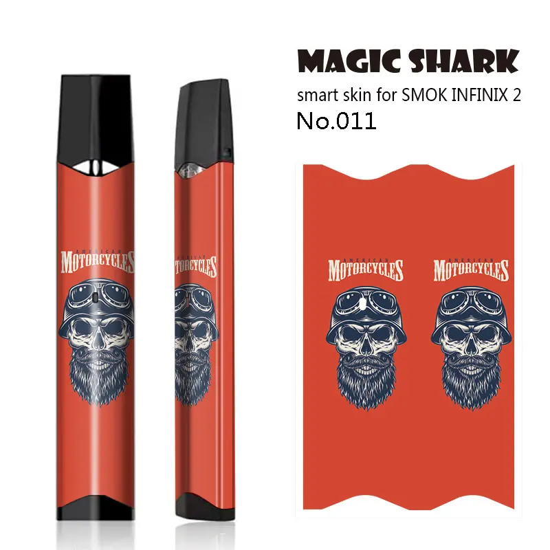 Magic Shark череп Лист Мотоцикл Тигр Волк чехол для вейпа Infinix II наклейка полная пленка