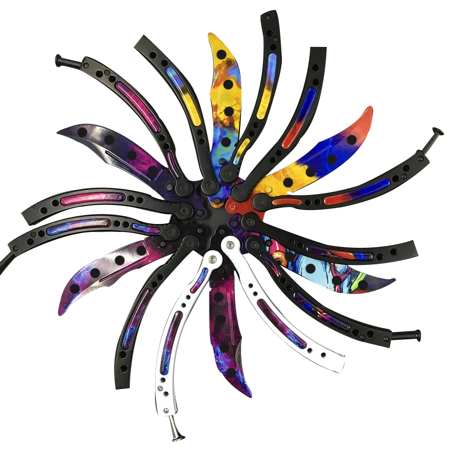 Нож-бабочка, karambit, складной нож, тренировочный нож, лезвие, подарок, balisong, Counter Strike, игровой нож, не заточенный, металлический