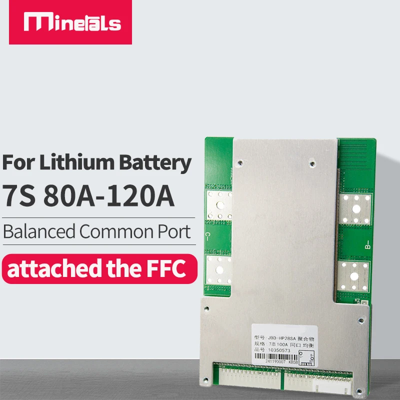 Литий-ионные элементы 7s 24 в BMS PCM 80a 100a 120a с электрическим зарядом литий-полимерные