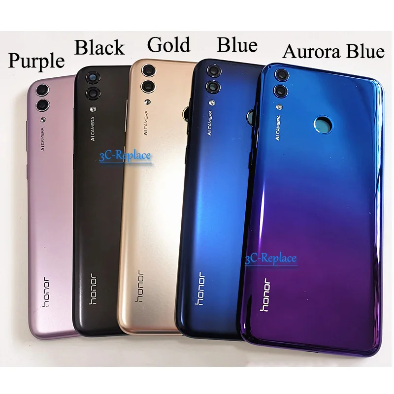 Высокое качество 6,26 дюймов для huawei Honor 8C задняя крышка батарейного отсека Корпус задней части стекла