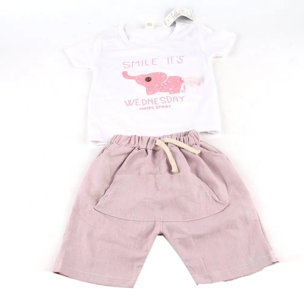 Комплект из 2 предметов летняя одежда для малышей костюм модная повседневная