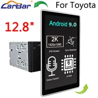 carbar 12 8 tesla style rotation ips screen android 9 0 car dvd gps radio player for old toyota camry corolla rav4 prado vios