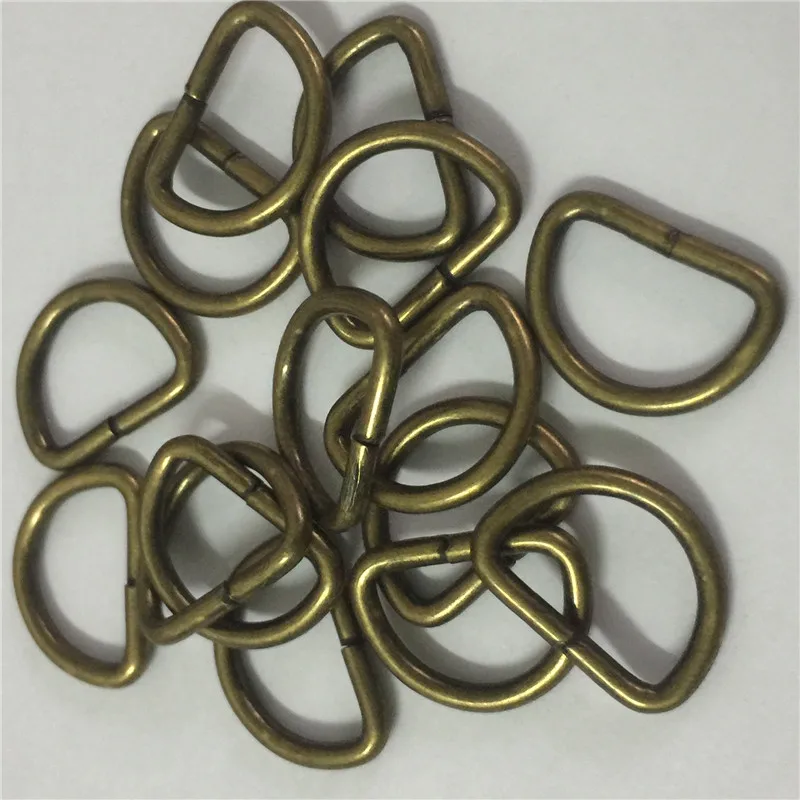 100 шт./лот металлические Золотые/серебряные/античная бронза d кольца пряжки