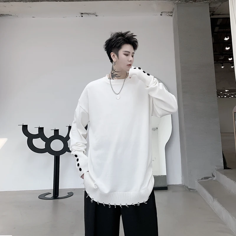 Мужской винтажный Модный повседневный трикотажный пуловер свитер для мужчин и