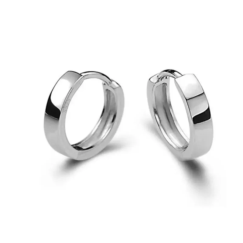 Pendientes 925 пробы серебро гладкая поверхность серьги со шпилькой для Для женщин