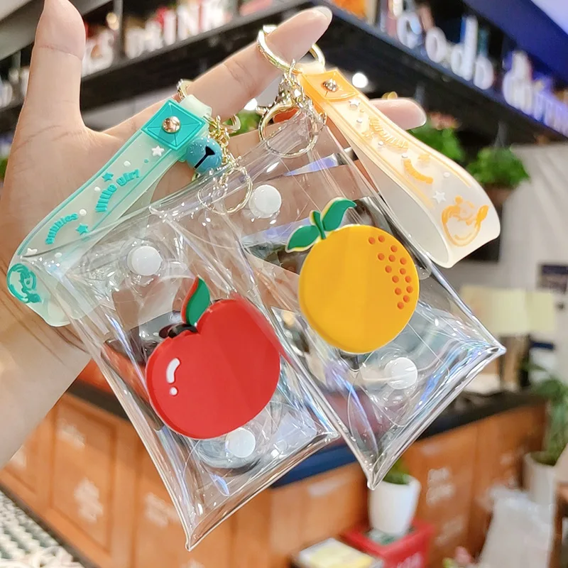 

New Fruit Baby Bag Keychains Blind Box Grape Orange Bag Change Transparent Key Bag Headphone Trinket Receive Key Chains Clasp