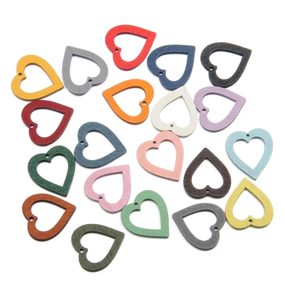 100 шт. из дерева в форме сердца рамка Epxory форма для литья под давлением аксессуары