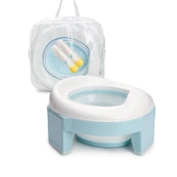 1set baby portable toilet potty training seat toddler kids foldable training toilet for travel with travel bag with storage bag