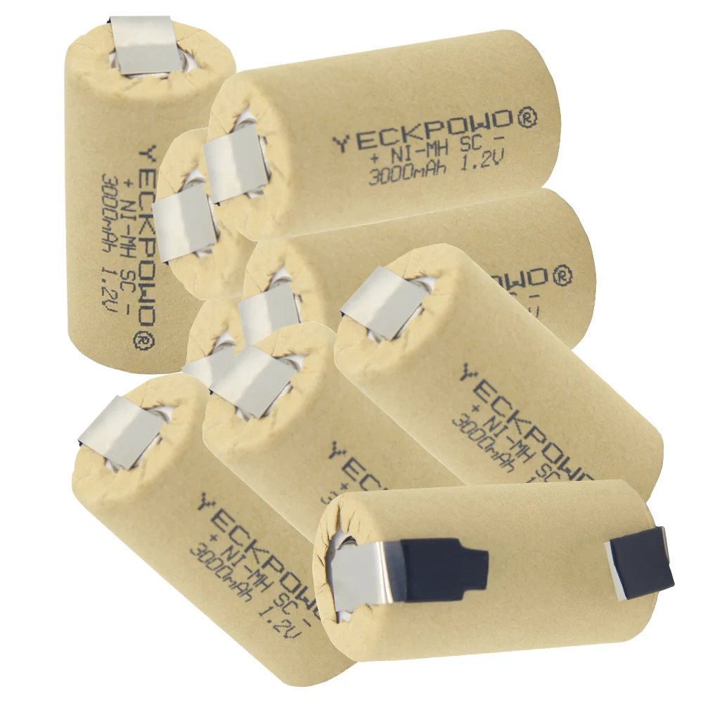 NIMH akkus аккумуляторная батарея sub C батареи SC 3000mAh 1 2 V Лента для пайки сварочные