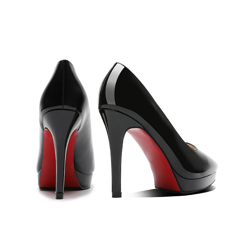 

2020 Women 12cm High Heels Pumps Lady Sexy Pointed Toe Tacones Heels Prom Pumps Female Escarpins Footwear Nude Platform Shoes