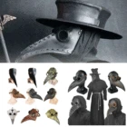 Новинка 2021, маска для косплея с птицами, кожаная, черная, женская маска Чумного доктора, маска на Хэллоуин в стиле стимпанк, аксессуары для косплея на Хэллоуин, набор для косплея