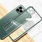 Прозрачный чехол с квадратной рамкой для IPhone 12 11 Pro Max Mini IPhone SE 2020 X Xs Xr 6 6S 7 8 Plus, мягкий прозрачный чехол