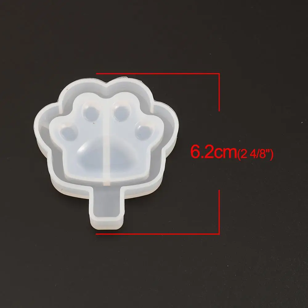 

Silicone Resin Mold For Jewelry Making Cure Paw Claw White DIY Jewelry Tools Resin Jewelry Silicone Mold 62mm x 56mm, 2 PCs