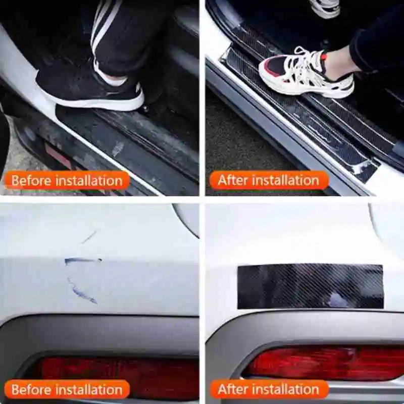 

Car threshold strip, universal modified pedal trim strip, carbon bumper, grain trunk anti-collision strip fiber O6R6