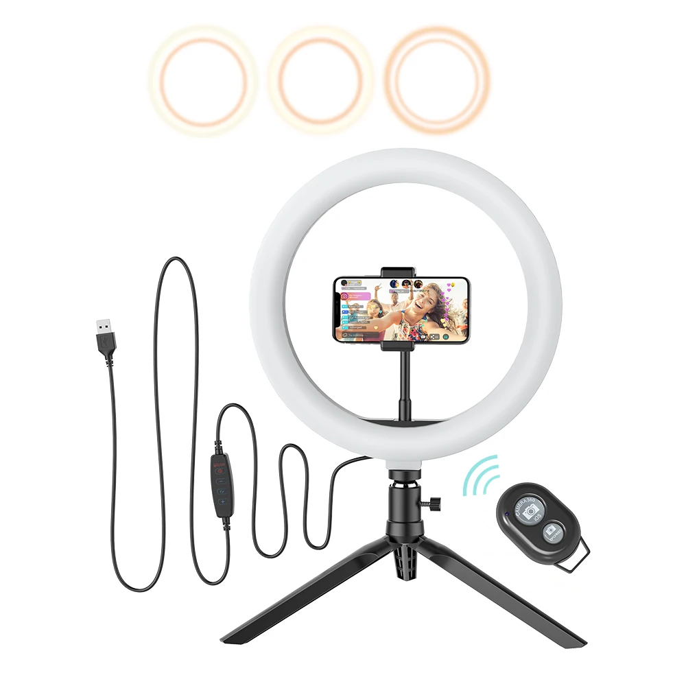 26см правый свет штатив селфи фары со светодиодными кольцами лампы Youtube Tik Tok Ringlight