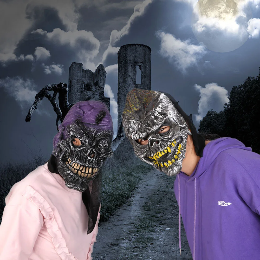 Хэллоуин ужас виниловый головной убор призрак лицо череп маска ужавечерние